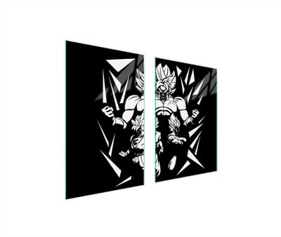 TMK ArtDeko Serie - Glazen Beschermplaat - 35+30x52 cm - Anime - Gehard Glas