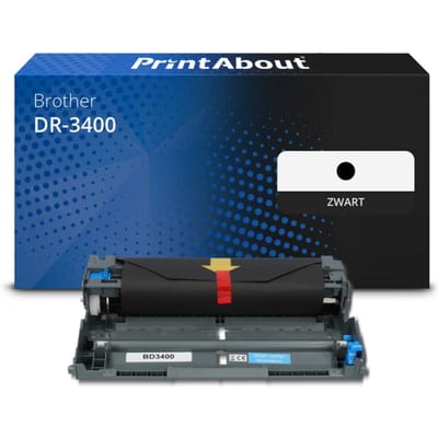 PrintAbout huismerk Drum DR-3400 Zwart Geschikt voor Brother