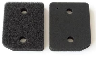 Tweedelige filterset Geschikt voor Miele 9164761 drogers en warmtepompdrogers, fijn/grof filter, afmetingen 207 x 157 x 30 mm, sponsfilter, filtermat.