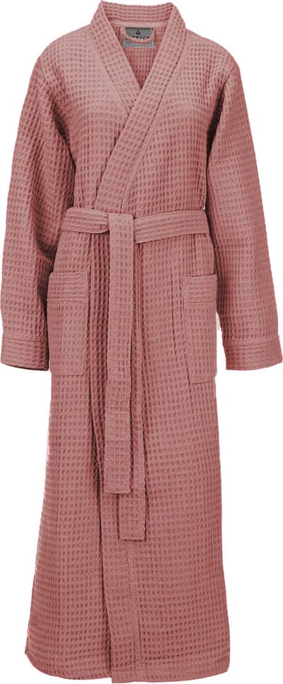 LINNICK Wafel Badjas - Rose - Maat S - Sauna badjas - 100% Katoen Badjas Dames - Badjas Heren