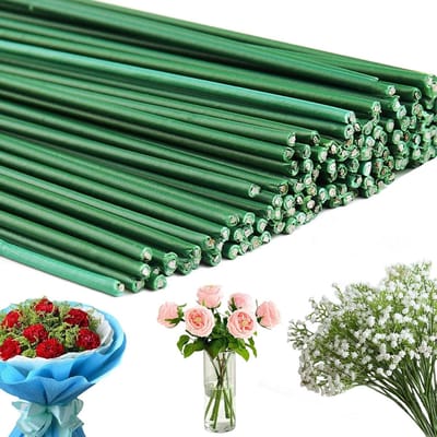 Bloemendraad Set - Bloemisten Draad - Bloemen Projecten - Gemakkelijk Buigbaar - 30cm Lengte - Groen