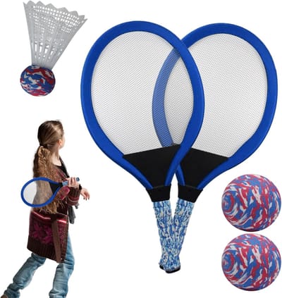 Kinder Rackets Set - Balspel Set - Buiten Sporten - Inclusief Bal en Shuttlecock - 54x287 cm