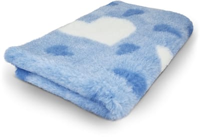 Vet Bed - Big Heart - Blauw - Antislip Hondenmat - 150 x 100 cm - Waterafstotend - Latex Antislip - Benchmat Hond - Hondendeken - Hondenkleed - Machinewasbaar