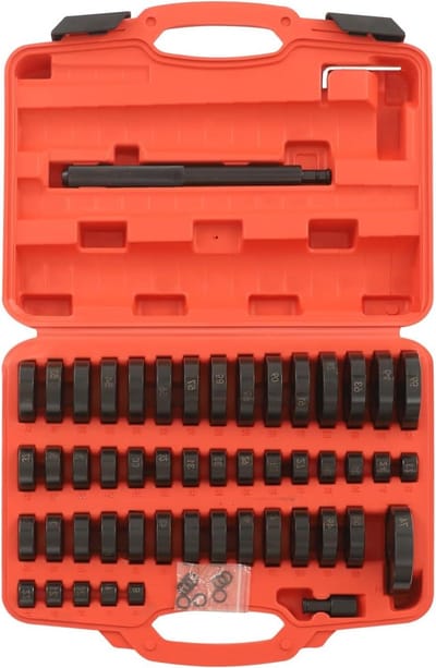 Wiellager gereedschap - Drukstuk set - Auto reparatie - 51-delig - 35x28x10 cm - Zwart