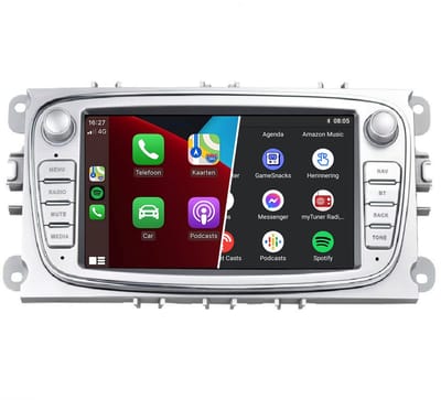 CarPlay autoradio geschikt voor Ford Focus | 2008 t/m 2010 | Android 13 | Draadloos Apple CarPlay & Android Auto | 4GB + 64GB | Denago DNG-68-1 | 2025 model | 2008 2009 2010 | Bluetooth & Wifi
