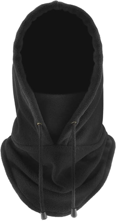 Multifunctionele zwarte balaclava voor de winter, winddicht en warm, ideaal voor motorfiets, fietsen, wandelen en bergbeklimmen, unisex, 40