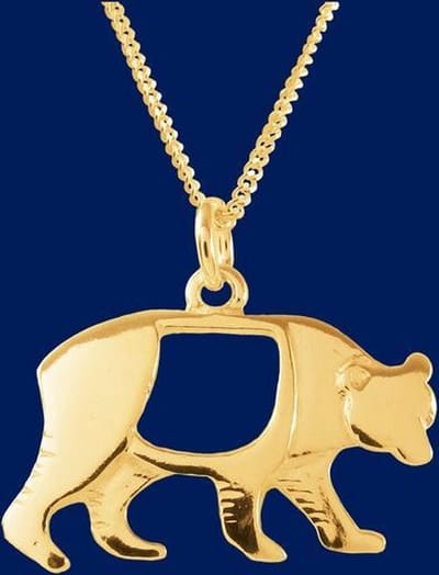 AuBor ®. Hanger. Goud. De beer.