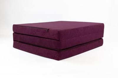 Opvouwbare Matras - Gastenbed Vouwmatras - Comfortabel Slapen - Inclusief Opbergzak - 180x65x7 cm - Paars