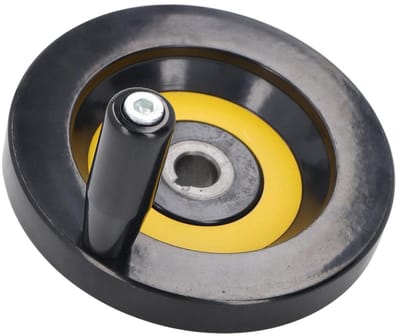 Verstelbaar 14mm Midden Gat 125mm Buitendiameter Ronde Handwiel, Afneembare Handcrank voor Draaibank, Freesmachine en Houtbewerking