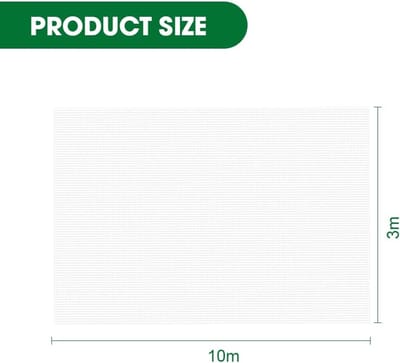 Dailygoods- Groentenet 3 x 10 m - Fijnmazig Insectenwerend Net - Tuinnet - Plantenbeschermingsnet - Vogelbeschermingsnet - Geschikt voor Fruittuin/Kas