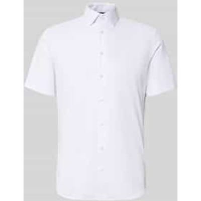 slim fit zakelijk hemd met kentkraag