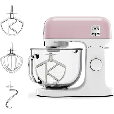 Kenwood kMix KMX754PP - Keukenmachine - Pastel pink - Glazen mengkom - 1000 Watt motor