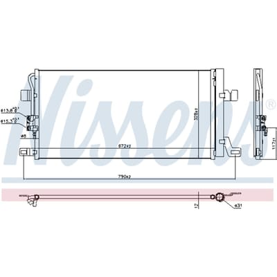 Condensator, airconditioning NISSENS 940827