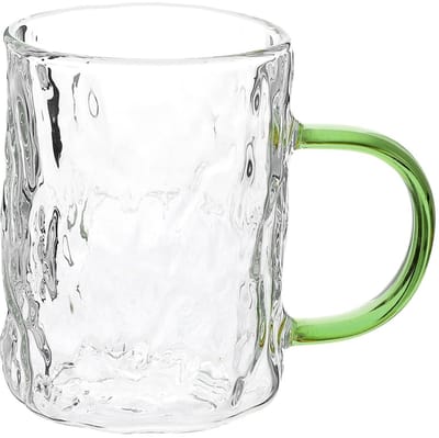 Jenaer Glazen koffiekopjes, elegante glazen kopjes met handvat voor koffie, thee en melk, 300 ml, hoogwaardig borosilicaatglas voor warme en koude dranken, 1 stuks