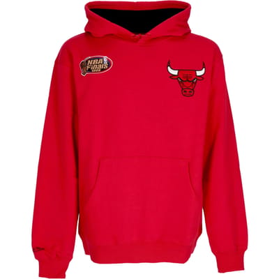Herenhoodie Nba Premium Fleece Vintage Logo Hoodie Dennis Rodman Chibul Scarlet
