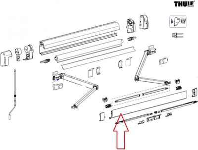 Thule Lead Rail 5200 4.00 Antraciet
