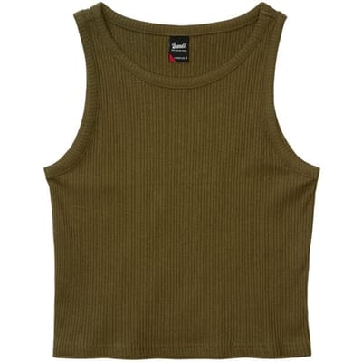 Brandit Top - Women Tanktop Ela, Rip cropped - L tot XXL - voor Vrouwen - olijf