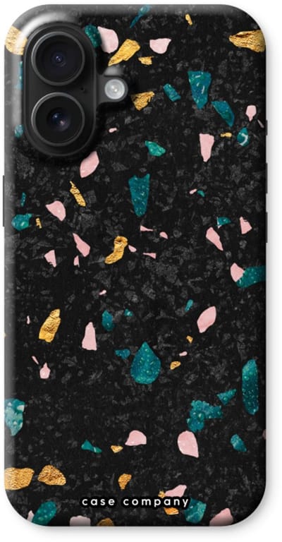 Case Company® - Hoesje geschikt voor iPhone 16 hoesje - Terrazzo N°10 - Tough Case - Maximale Bescherming alle Kanten en Schermrand