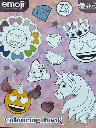 Emoji Kleurboek – 70 Pagina’s – Unicorns, Regenbogen & Emojis – Voor Kinderen 4-10 Jaar