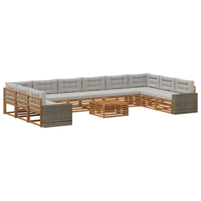 vidaXL - Sofa-Sets - 11 - st - Massief - Acacia - Hout