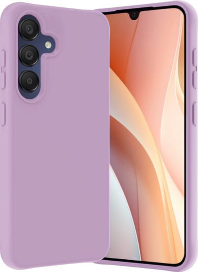 Hoes - Geschikt voor Samsung Galaxy A15 - Sterk & Shockproof - Hoesje Cover - Siliconen Case - Lila