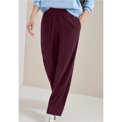 High Waist broek met wijde pijpen in Loose Fit