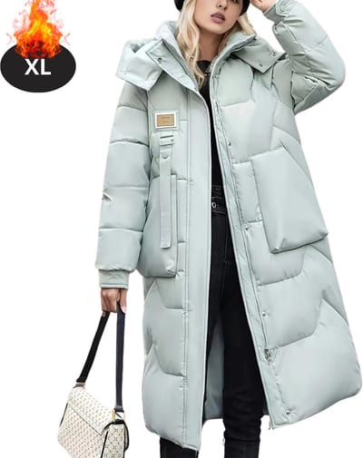 Livano Winterjas - Parka - Dames - Winter - Jas - Volwassen - Stijlvol - Ijsblauw - XL