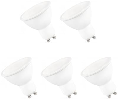Spectrum LED Lamp GU10 9W - 230V - 600 Lumen - 6000K Koud wit - Helder daglicht - Energiezuinig - 5 stuks