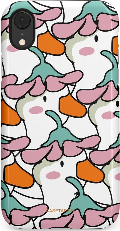 Casetastic Hoesje Geschikt voor Apple iPhone Xr - Stijlvolle Beschermende Duo-layer Case - Bloempjeshoed