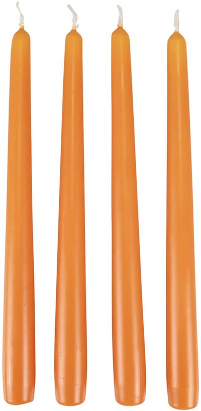 Conische kaarsen Wenzel kaarsen oranje 250/23mm 12 st
