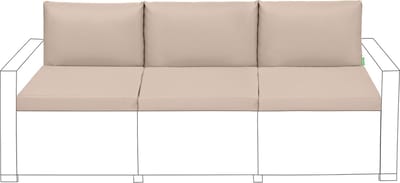 Zitkussens met Rugkussens - Buiten Tuinkussens - Waterbestendige Tuinstoelkussens voor Rotan Stoelen - Stoelkussen voor Terrasmeubilair