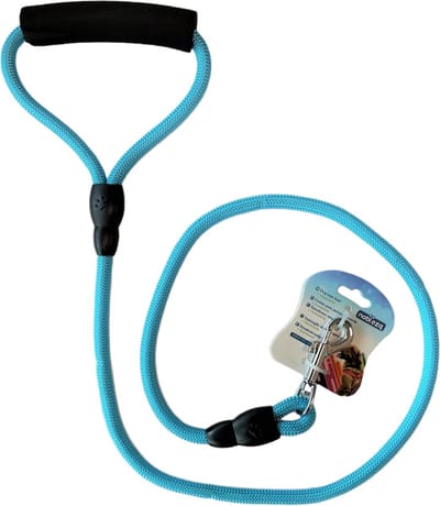 Nobleza Hondenriem 120 cm - Soft Grip Handvat - Stevige Hondenlijn - Puppy Riem - Lichtblauw