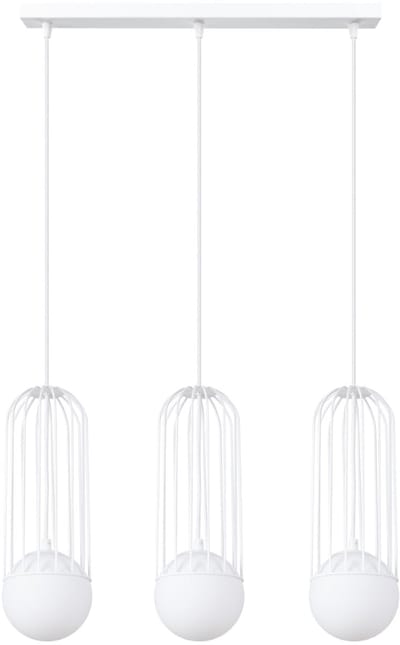 Sollux Lighting Hanglamp Brina - G9 - wit - staal - 115x54x12cm