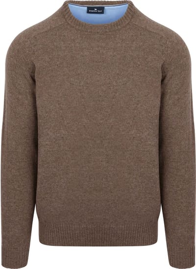 Steppin' Out Trui Lamswol Bruin - Maat XXL - Heren
