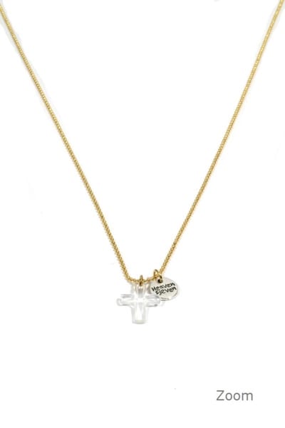 Heaven Eleven dames Ketting ballchain goud plating swarovski elements kruisje