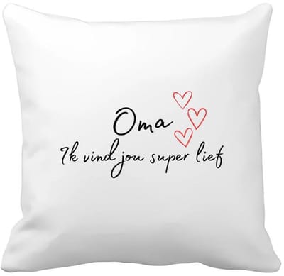 Akyol - oma ik vind jou super lief Kussen hoes - Oma - de liefste oma - verjaardag - cadeautje voor oma - oma artikelen - kado - geschenk - 40 bij 40 cm