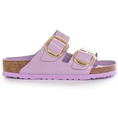 Natuurlijke leren glanzende sandalen voor dames Birkenstock Arizona