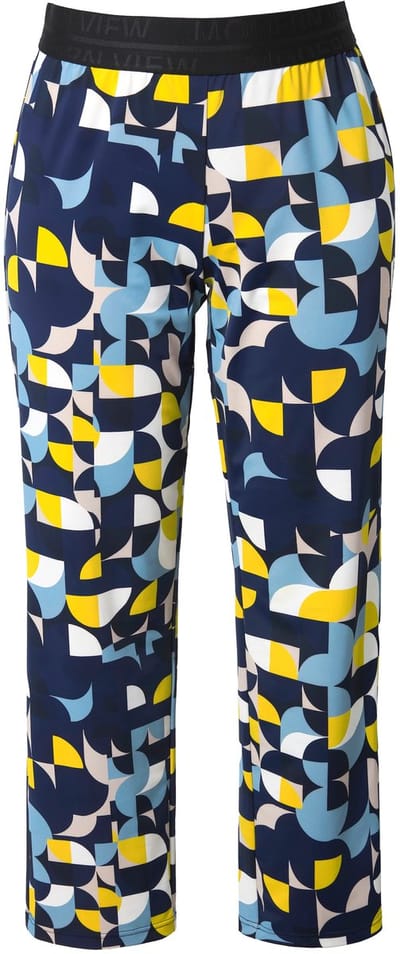 Ulla Popken - Dames - Jersey broek Sienna smalle pijpen elastische tailleband - Universum - Maat 50+