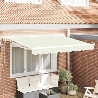 vidaXL Zijde Frame Crèmekleurig 250 x 200 cm Polyester met PU-coating