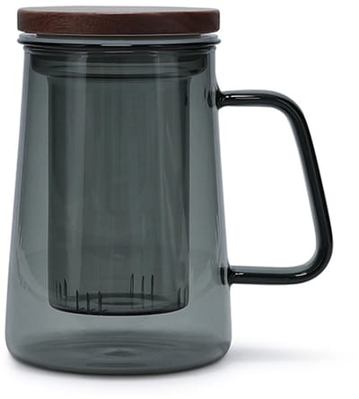 S|P Collection Beker 63cl met glazen filter en deksel grijs Luma