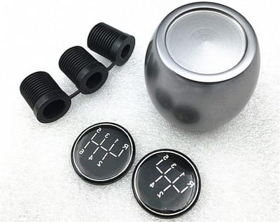Schakelpookknop Auto - Versnellingspook Handvat - Auto Interieur Upgraden - Unieke Buitenaardse Vorm - 3 Adapters Meegeleverd - Grijs