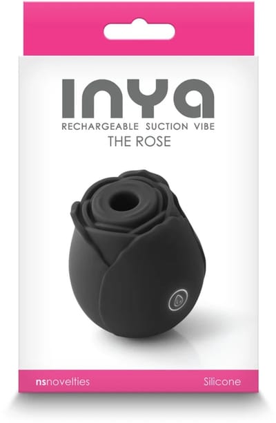 Inya - The Rose, zwart - oplaadbare clitoris zuiger - Seksspeeltje clitoris stimulator voor maximaal genot vrouwen