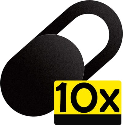 Webcam Cover Laptop Schuifje Camera Cover Laptop Zwart - Camera Cover Webcam Camera Schuifje Sticker Voor Laptop Smartphone En Tablet Zwart - 10 Stuks