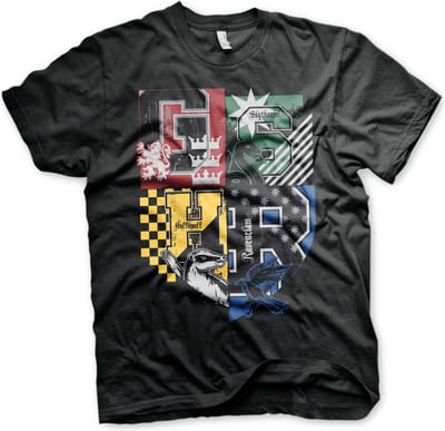 Harry Potter Heren Tshirt -S- Dorm Crest Zwart