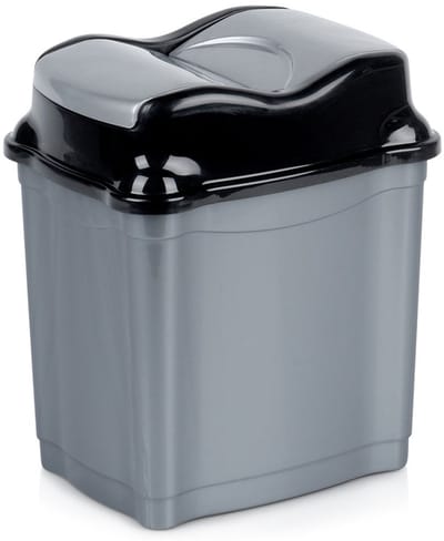 Prullenbak Plastic Grijs 5 l - Afvalmand - Afvalemmer