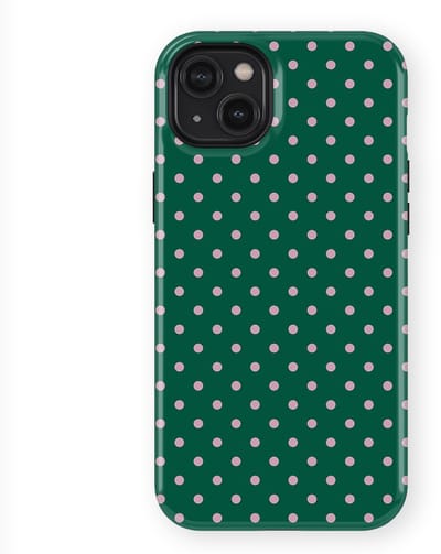 Polka Dots Hoesje geschikt voor iPhone 14 Plus | Geschikt Voor Mag | Stippen Design Backcover geschikt voor iPhone 14 Plus Forest Blush