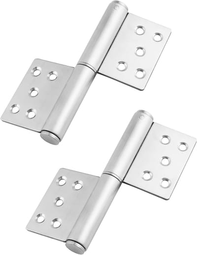 2-pack zware roestvrijstalen scharnieren voor binnen- en buitendeuren, ideaal voor stevige deuren en langdurig gebruik
