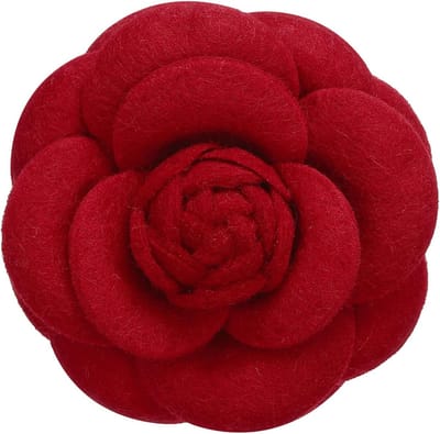 Broches, Vintage Stof Bloem Broches Handgemaakte Bloemen Pins Voor Vrouwen Hoed Jurk Shirt Tie Corsage, Rood