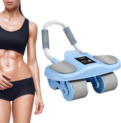 Buikspierwiel Trainer - Core Trainer - Thuis Krachttraining - Automatische Terugvering - 42 cm Breed - Enkel Kenmerk