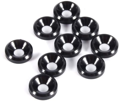 10 Stuks Anodized M3 en M6 Countersunk Ringen met Wasmachine, Aluminium Zwart voor Bevestiging